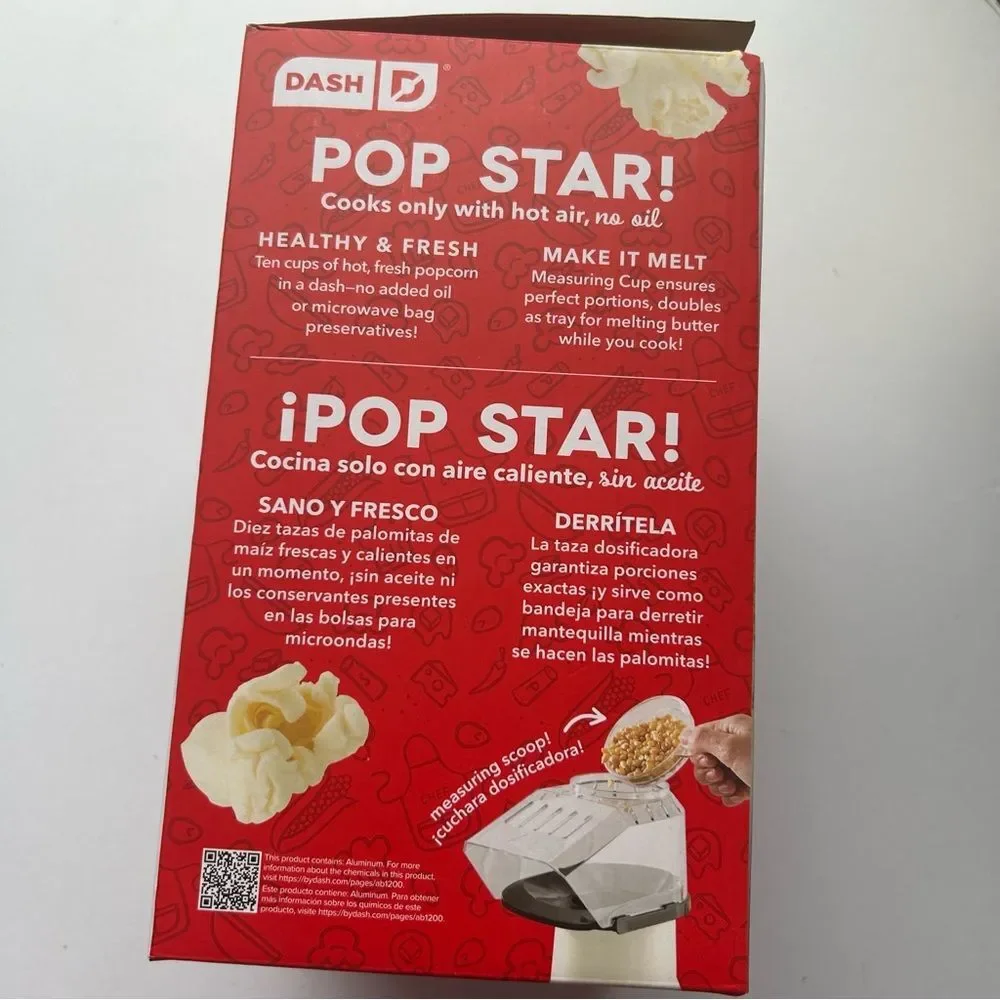 Dash Hot Air Popcorn Maker